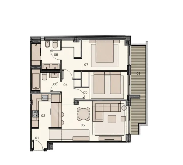 Apartamento 2 habitaciones 79m² en venta - Centro — 29