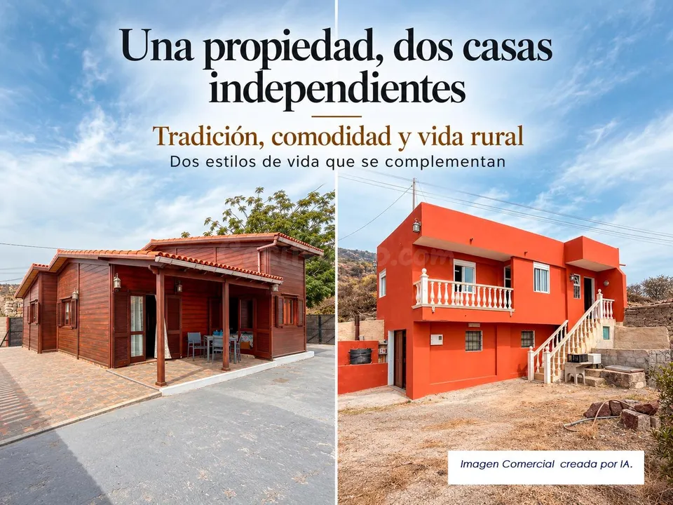 Dos casas independientes en una misma finca en La Medida- Güimar