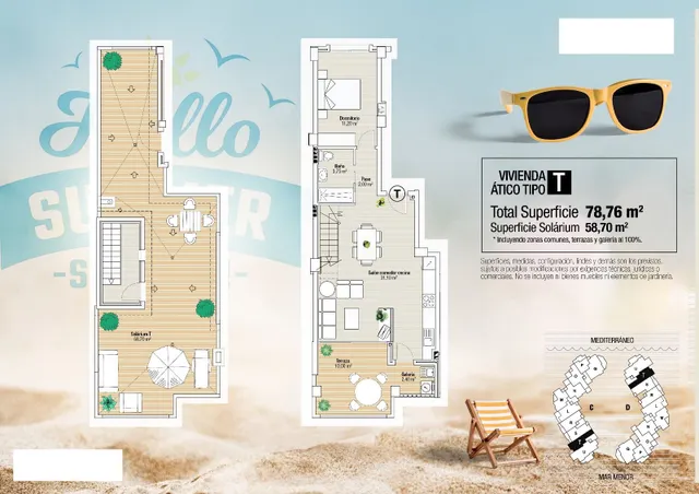 Ático 1 habitación 78m² en venta - PLAYA PRINCIPE — 10