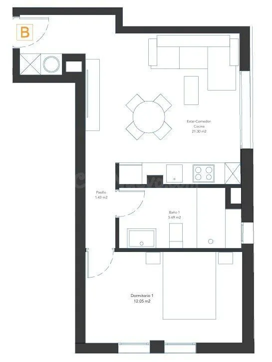 Piso 1 habitación 49m² en venta - Puerto - foto 3