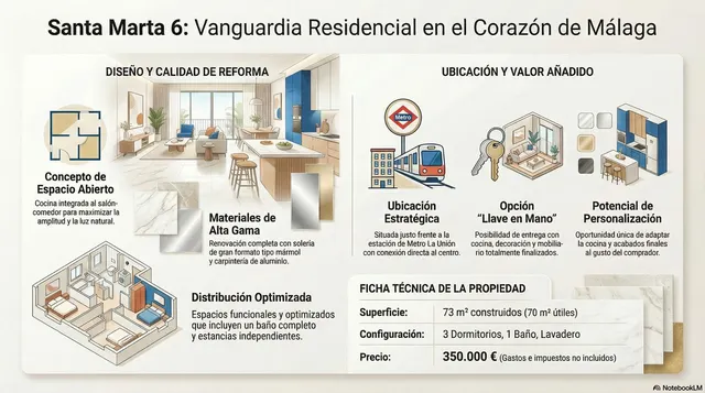 Apartamento 3 habitaciones 73m² en venta - Cruz de Humilladero- Paseo de los Tilos — 15