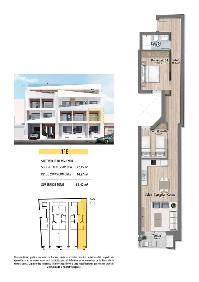 Modernos Apartamentos a 250m de la Playa del Cura en Torrevieja — 12