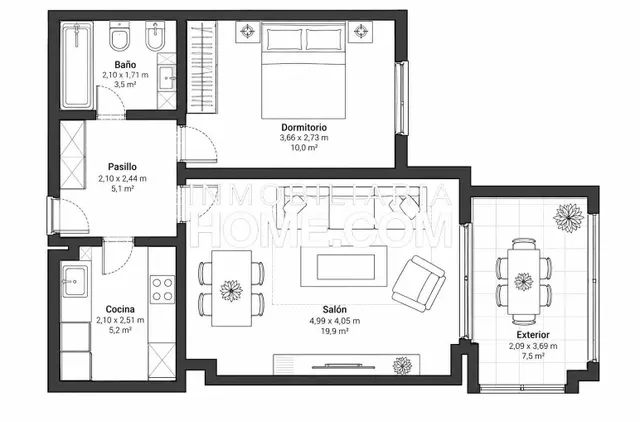 Espectacular apartamento con terraza, piscina y licencia turística en segunda línea de playa en La Carihuela, Torremolinos — 25