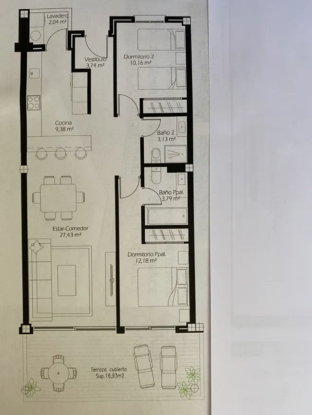 Apartamento 2 habitaciones 82m² en venta - Centro — 7