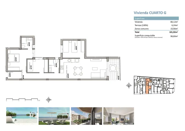 Ático 3 habitaciones 98m² en venta - Pueblo — 20