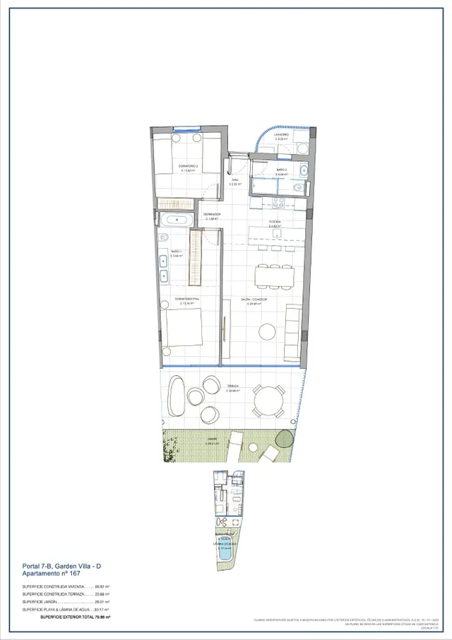 PRECIOSA PLANTA BAJA CON VISTAS Y 80M2 DE SUPERFICIE EXTERIOR ENTRE TERRAZA, JARDÍN, PISCINA Y PLAYA — 18