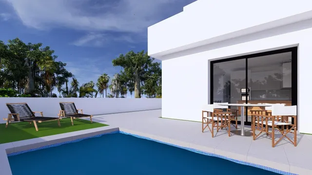 Villas pareadas de nueva construcción con piscina privada en Daya Nueva, Costa Blanca — 16