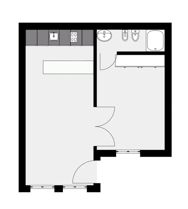 Apartamento 1 habitación 32m² en venta - Mercado — 18