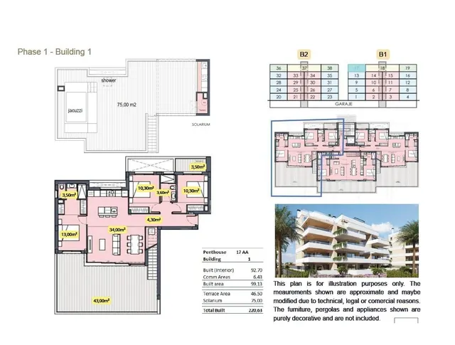 Ático de 3 dormitorios con solarium privado y jacuzzi en el Santa Rosalia Lake - Murcia — 31