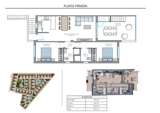 Bungalow 2 habitaciones 131m² en venta - Los balcones — 17