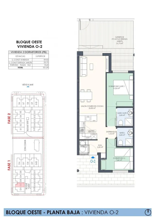 Bungalow 2 habitaciones 59m² en venta - El Mojón — 14