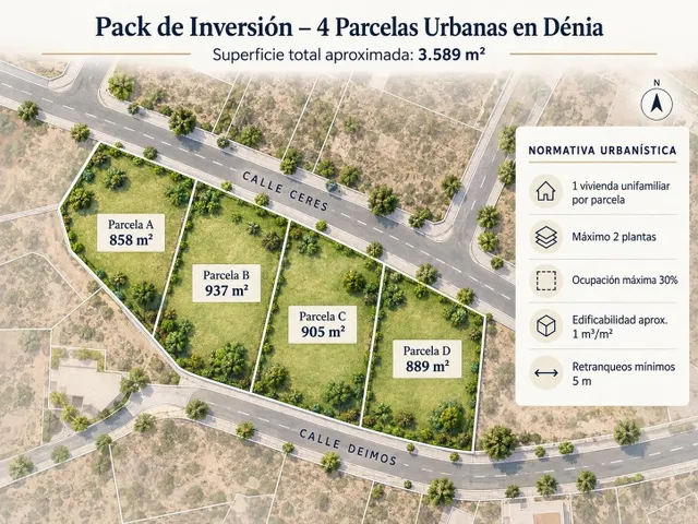 Pack de inversión de 4 parcelas urbanas para villas independ - foto 3