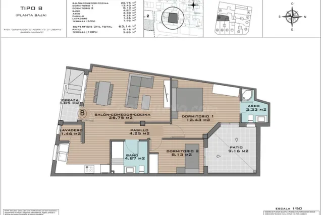 Apartamento 2 habitaciones 60m² en venta - Pueblo 3 — 13