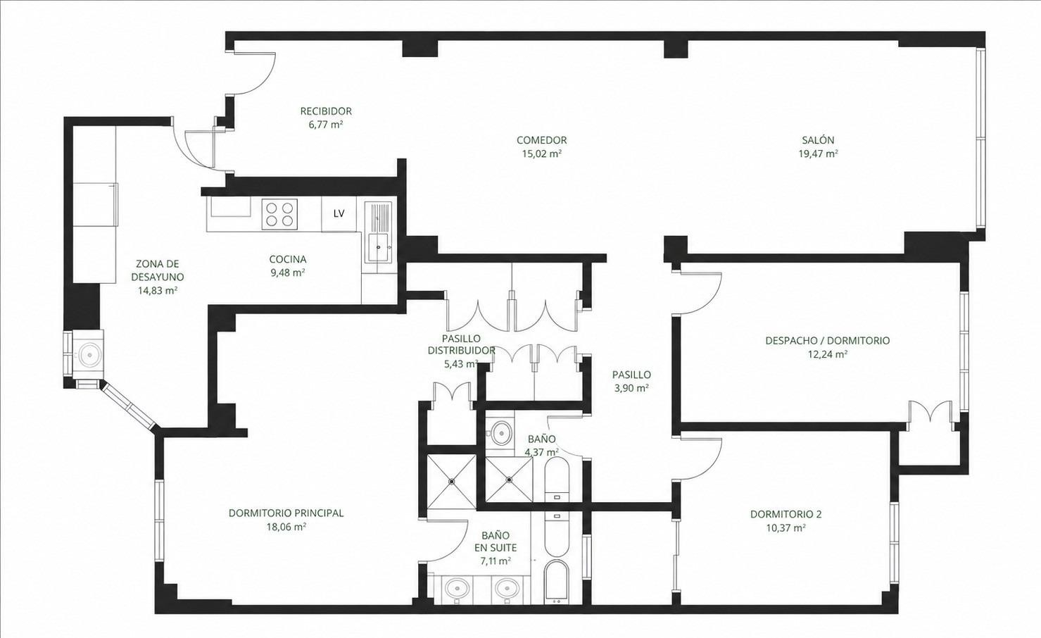^**^EXCLUSIVO PISO DE 140 M2, MUY LUMINOSO Y TRANQUILO EN EL - foto 49