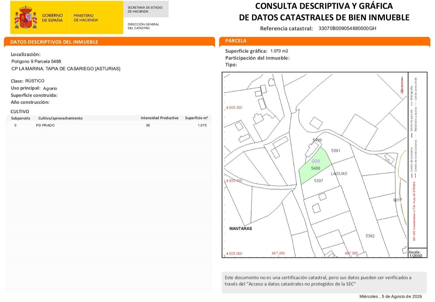 DOS PARCELAS EDIFICABLES – 2.389 m2 – MÁNTARAS (TAPIA DE CAS - foto 13