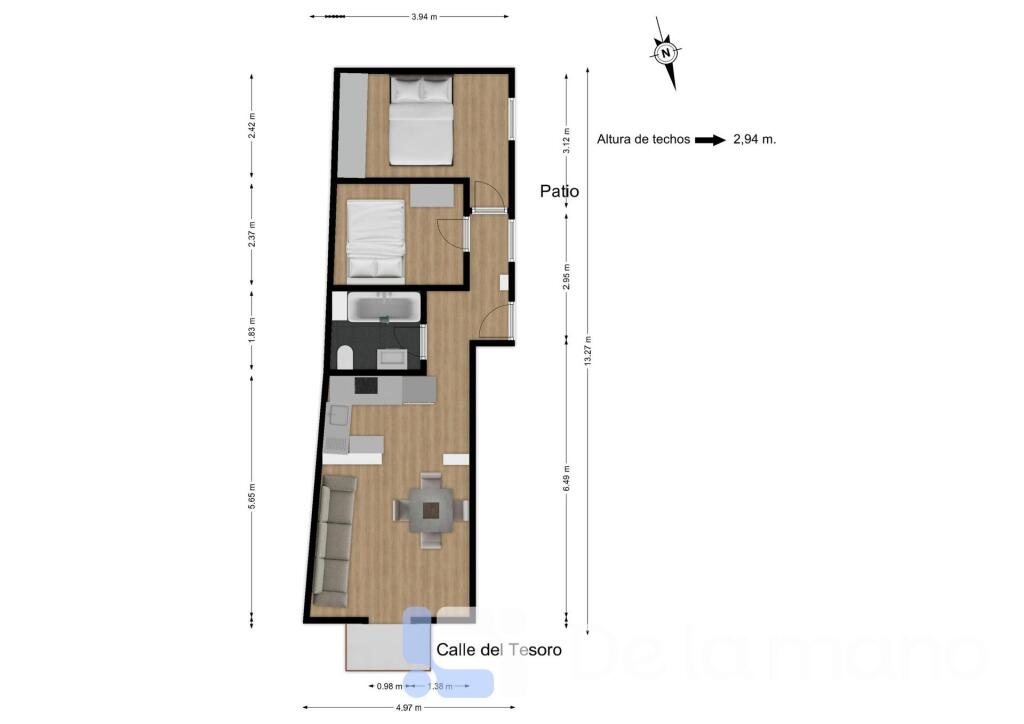 PISO REFORMADO, AMUEBLADO Y CON BALCÓN PRIVADO. - foto 19