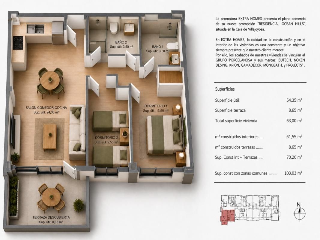 Apartamento 2 habitaciones 107m² en venta - Cala de Villajoy - foto 18