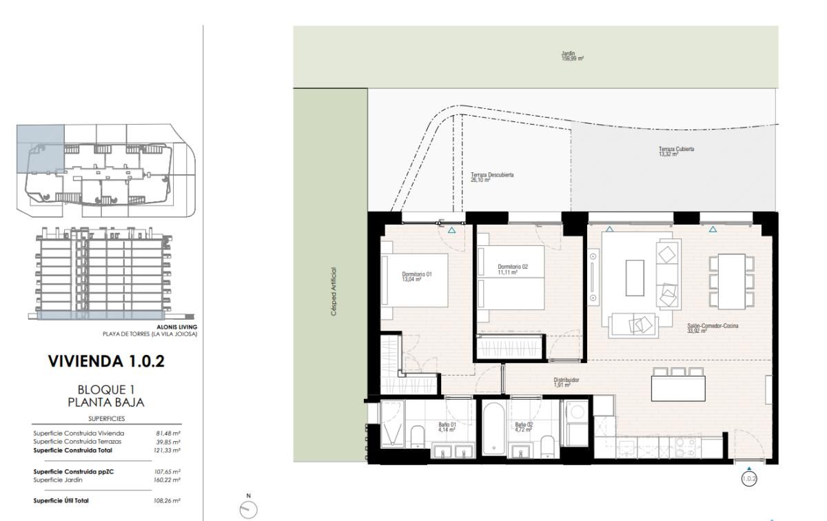 Apartamento 2 habitaciones 110m² en venta - Playas Del Torre - foto 13