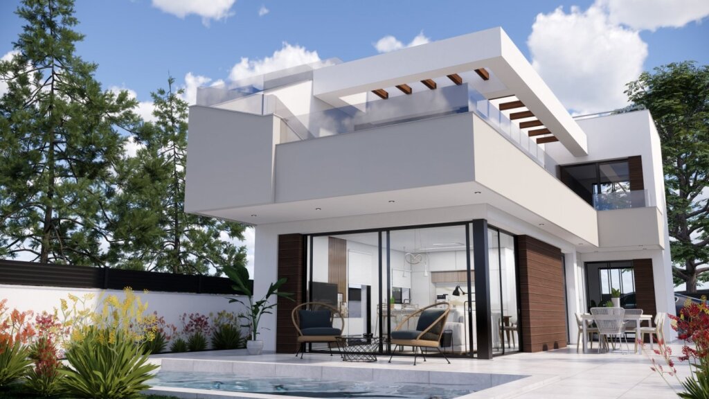 VILLAS DE OBRA NUEVA EN PILAR DE LA HORADADA EN EL CAMPO DE  - foto 6