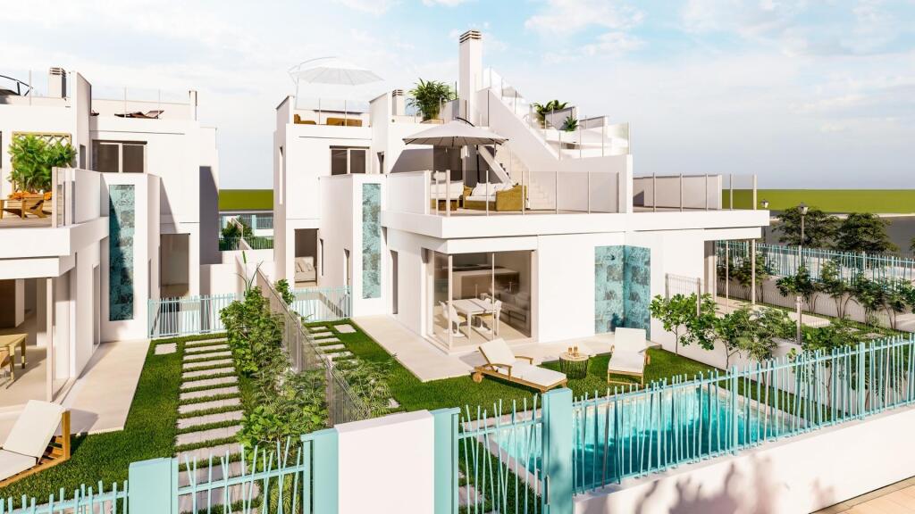 Villas de obra nueva cerca de La Serena Golf y la playa en Los Alcázares