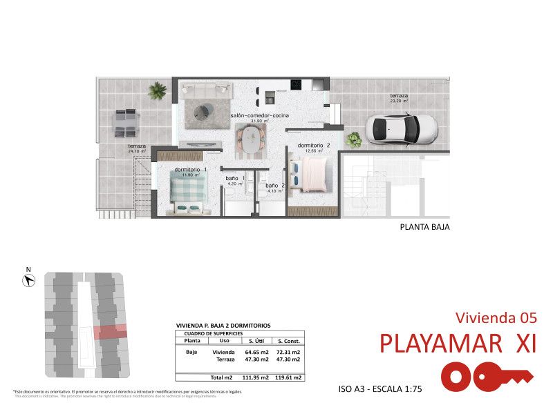 Apartamento 3 habitaciones 75m² en venta - Zona Pueblo - foto 12
