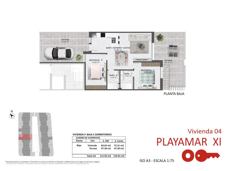 Apartamento 3 habitaciones 75m² en venta - Zona Pueblo - foto 10