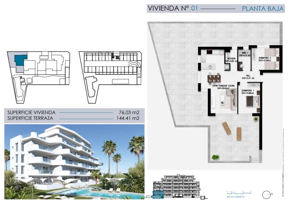 Apartamento 2 habitaciones 71m² en venta - Pueblo Latino - foto 11