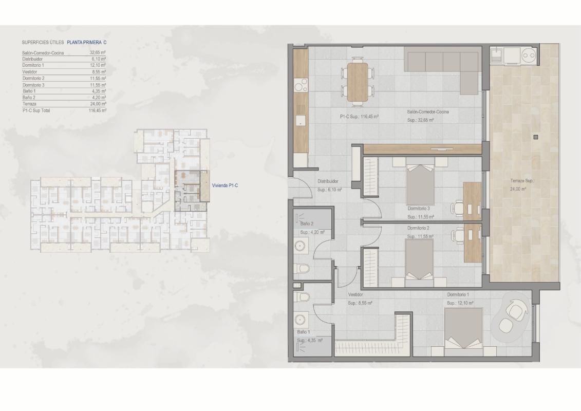 Apartamento 2 habitaciones 102m² en venta - Torrepacheco - foto 7