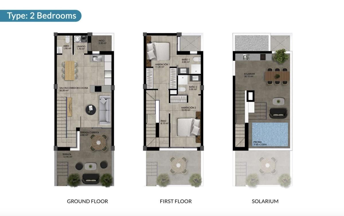 Adosado 2 habitaciones 129m² en venta - Comunidad valenciana - foto 3